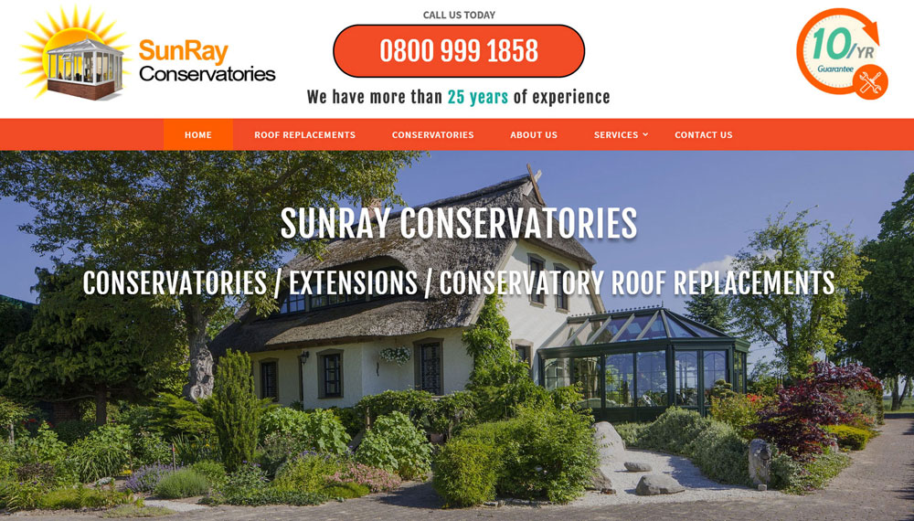 New Website Build – SunRay Conservatories