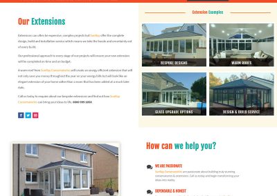 Web Design Paphos - SunRay Conservatories Website Build - Extensions