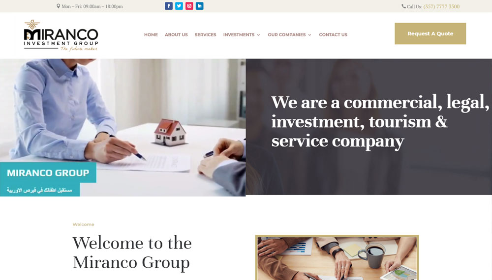 New Website Build – Miranco Group