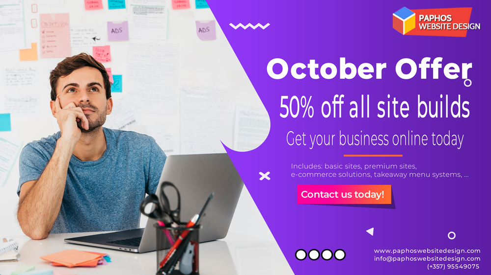 Cyprus Web Design – 50% OFF in Oct 2020