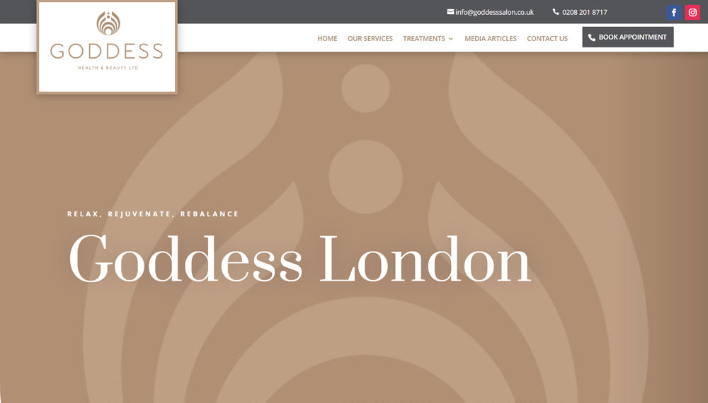 New Website – Goddess Salon London