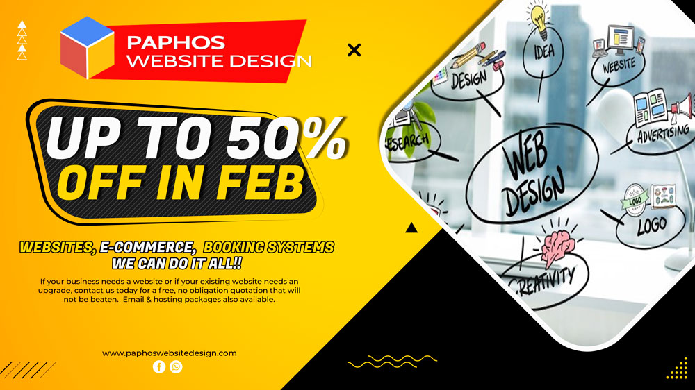 Paphos Web Design – 50% OFF in Feb 2021