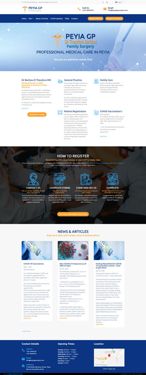 Website Designer in Paphos - Clinic Website