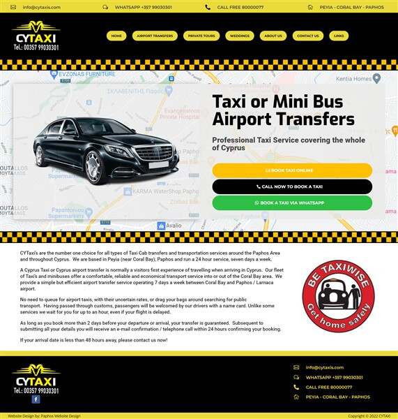 Paphos Taxi | Coral Bay Taxi (CYTAXI)
