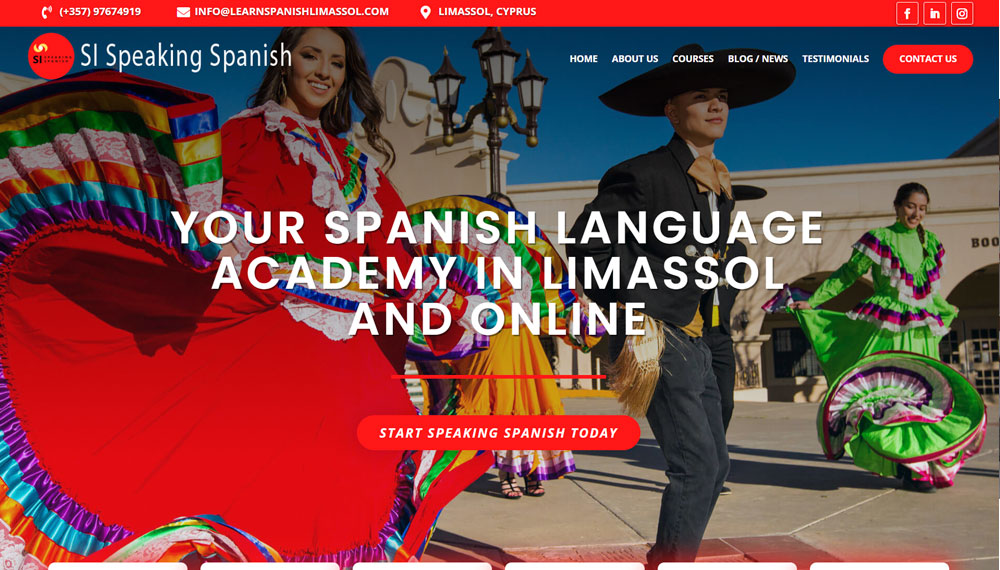 Cyprus website design paphos - learn spanish website build