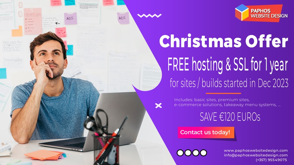 Paphos Website Design Christmas Offer 2023 - Professional Website Design in Paphos Cyprus