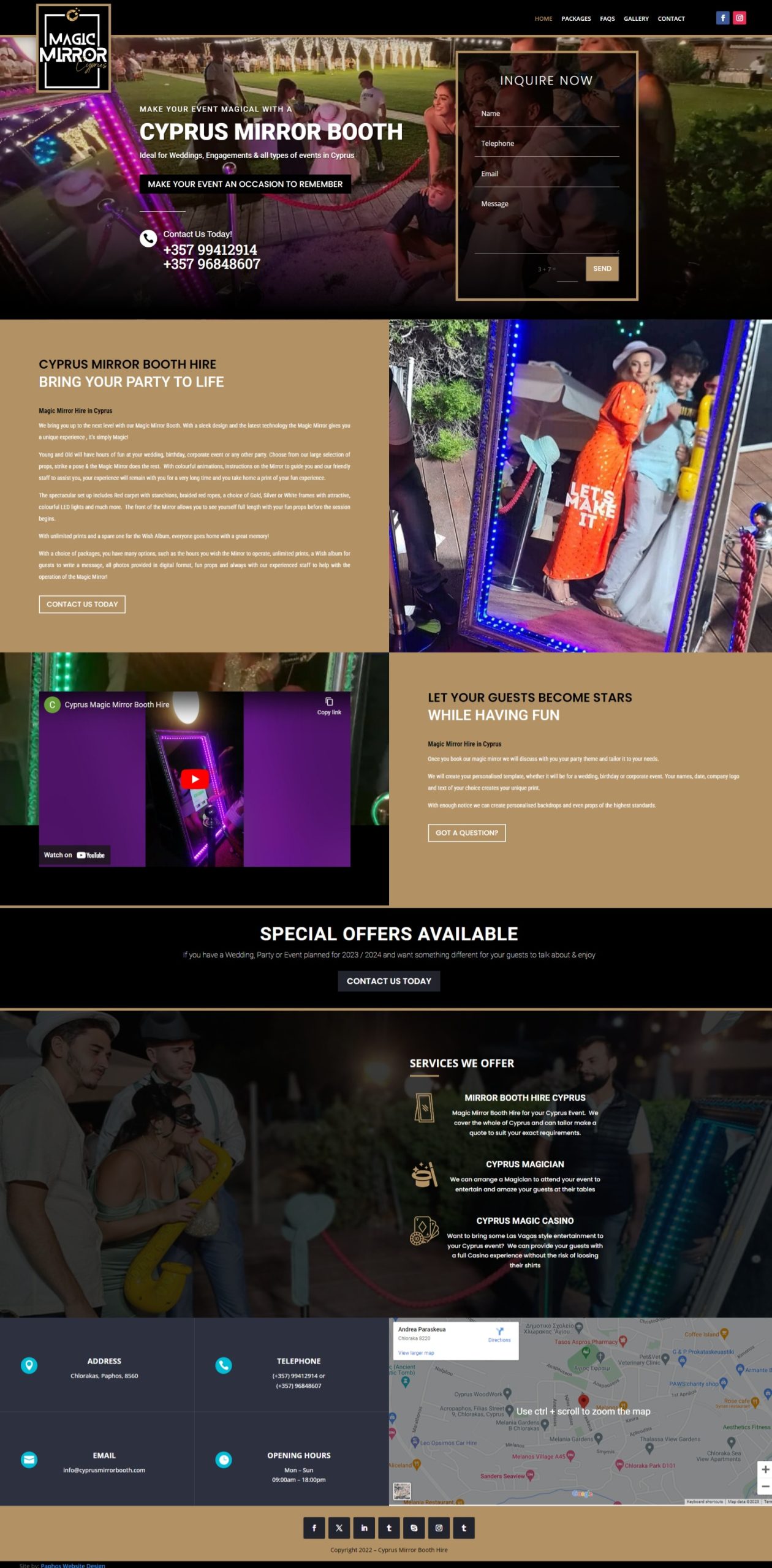 Cyprus Mirror Booth - New Paphos Website Design Build