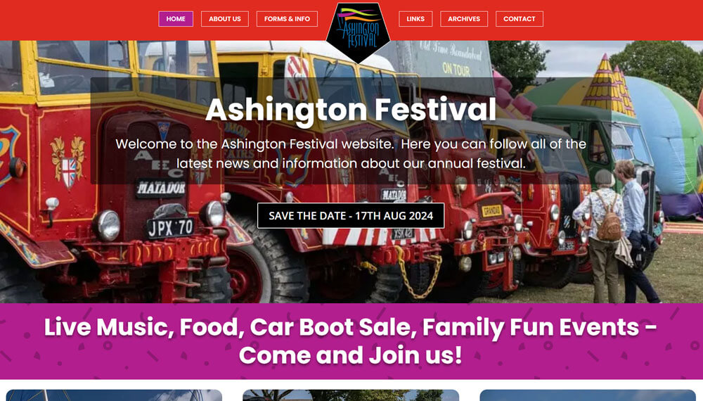 Web Design Paphos – Ashington Festival