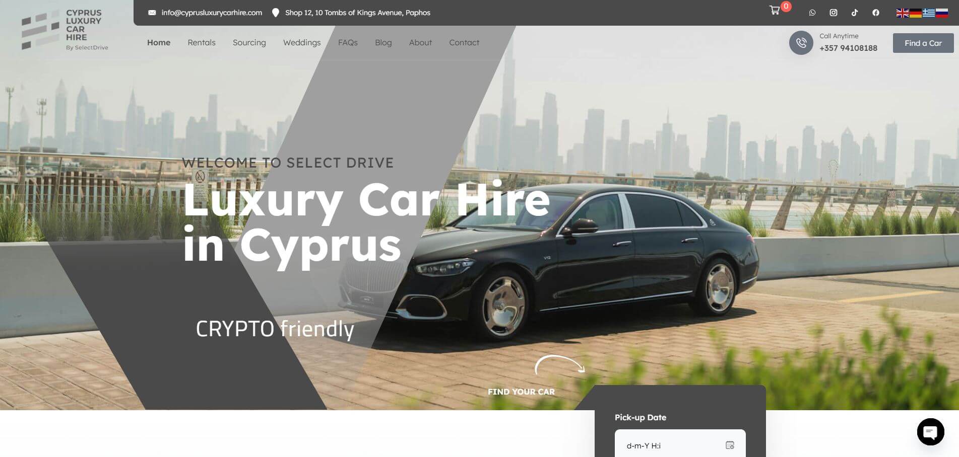 Web Design Paphos – Cyprus Luxury Car Hire